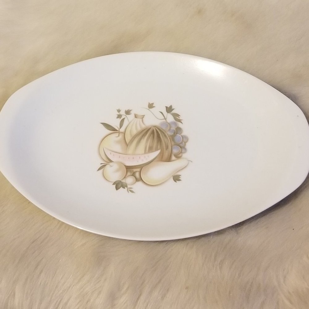 Noritake Cook'n Serve Pastel Fruit Platter 60s Vtg